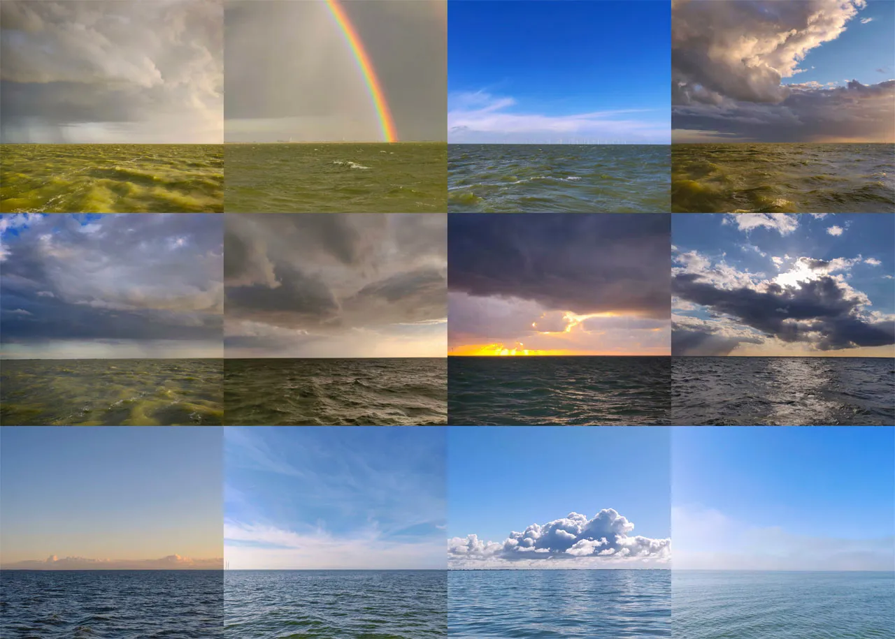 The colours of the IJsselmeer.