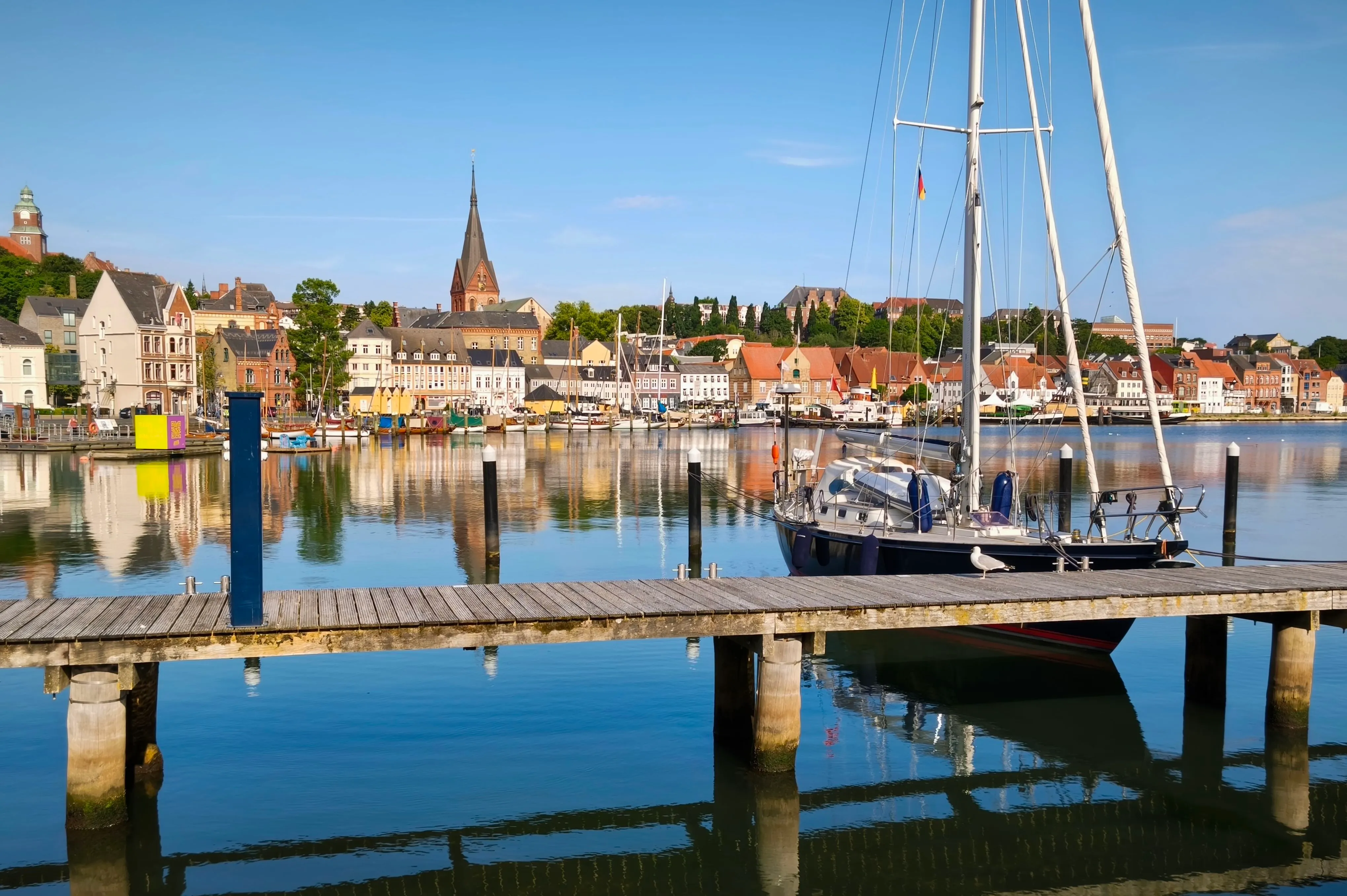 Coelacanth is moored in Flensburg.