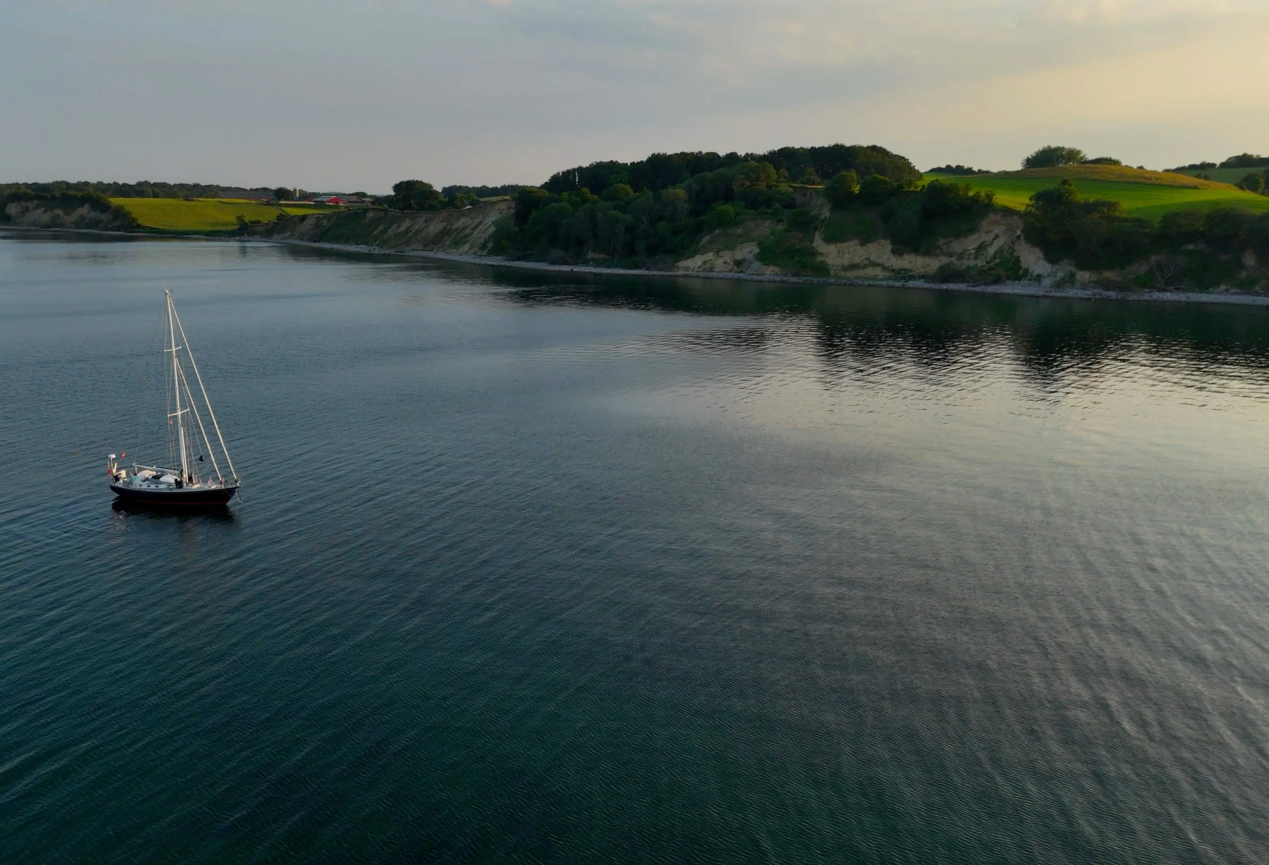 Anchoring near Sønderborg in the Flensburg Fjord.