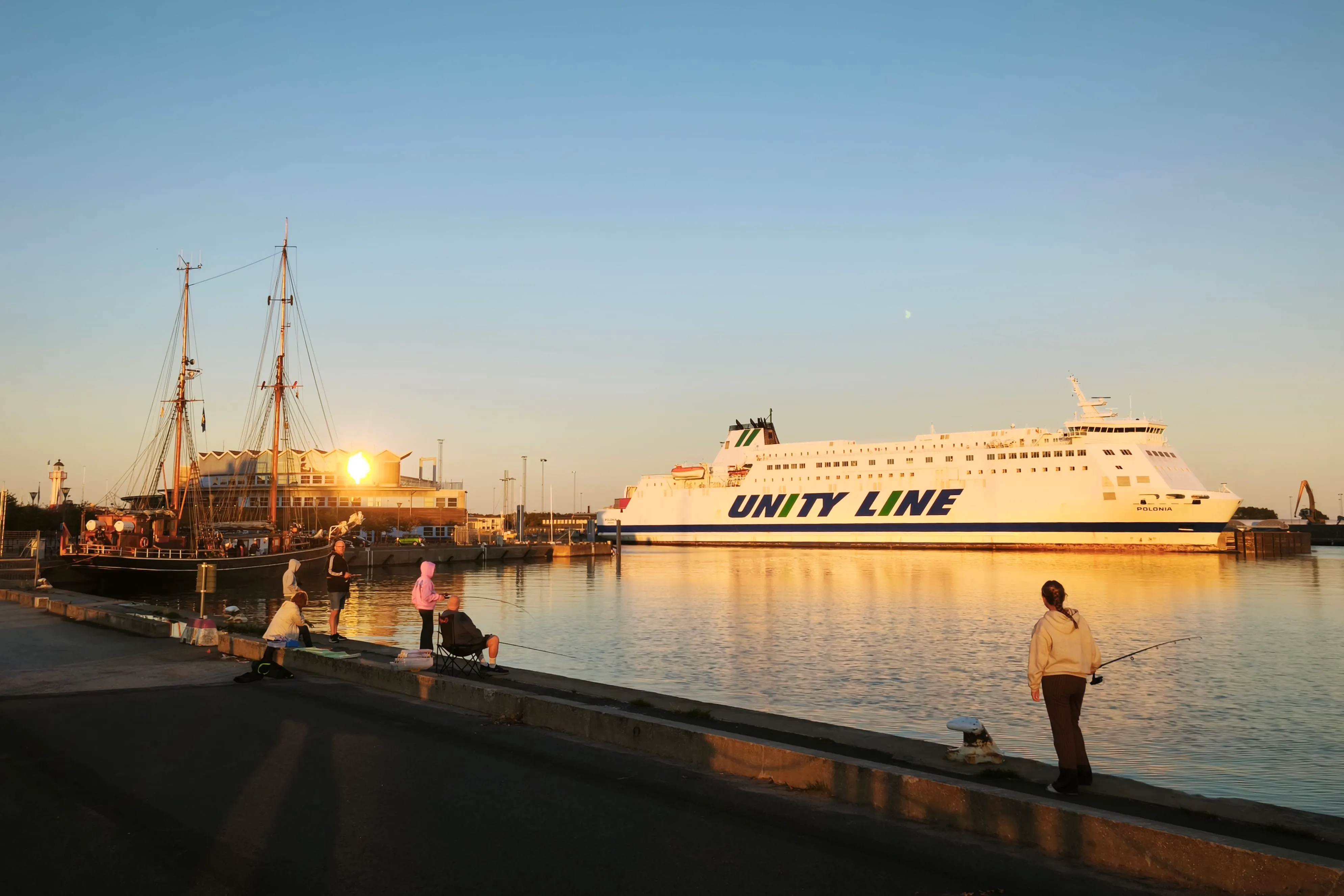 Ferry harbour in Ystad, Sweden.