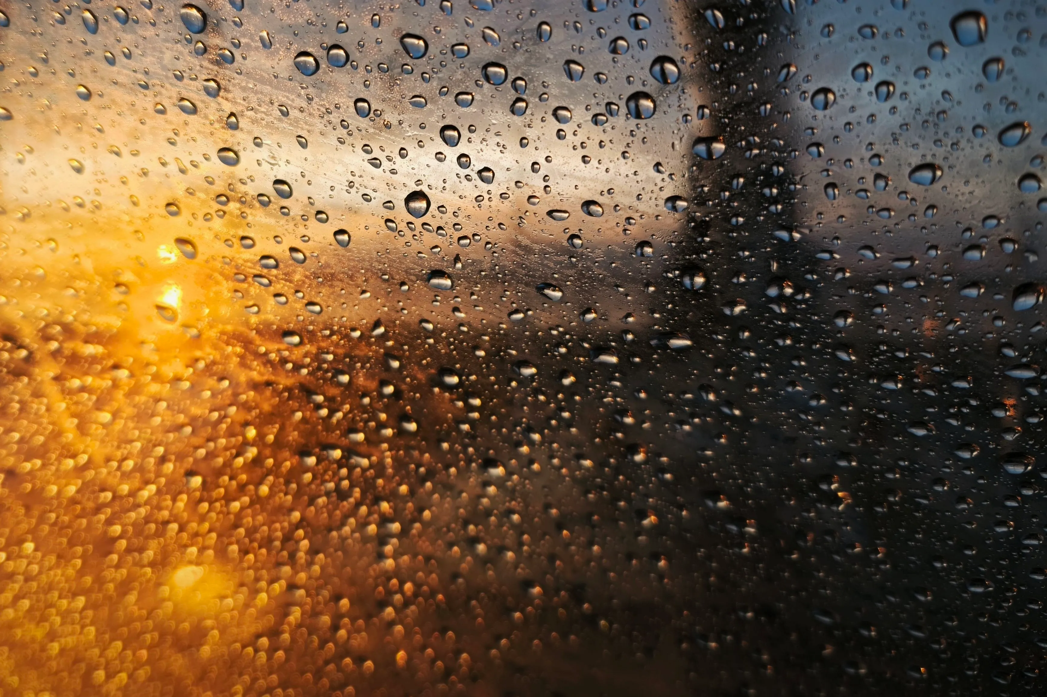 Sunrays after thunder and rain in Kiel.
