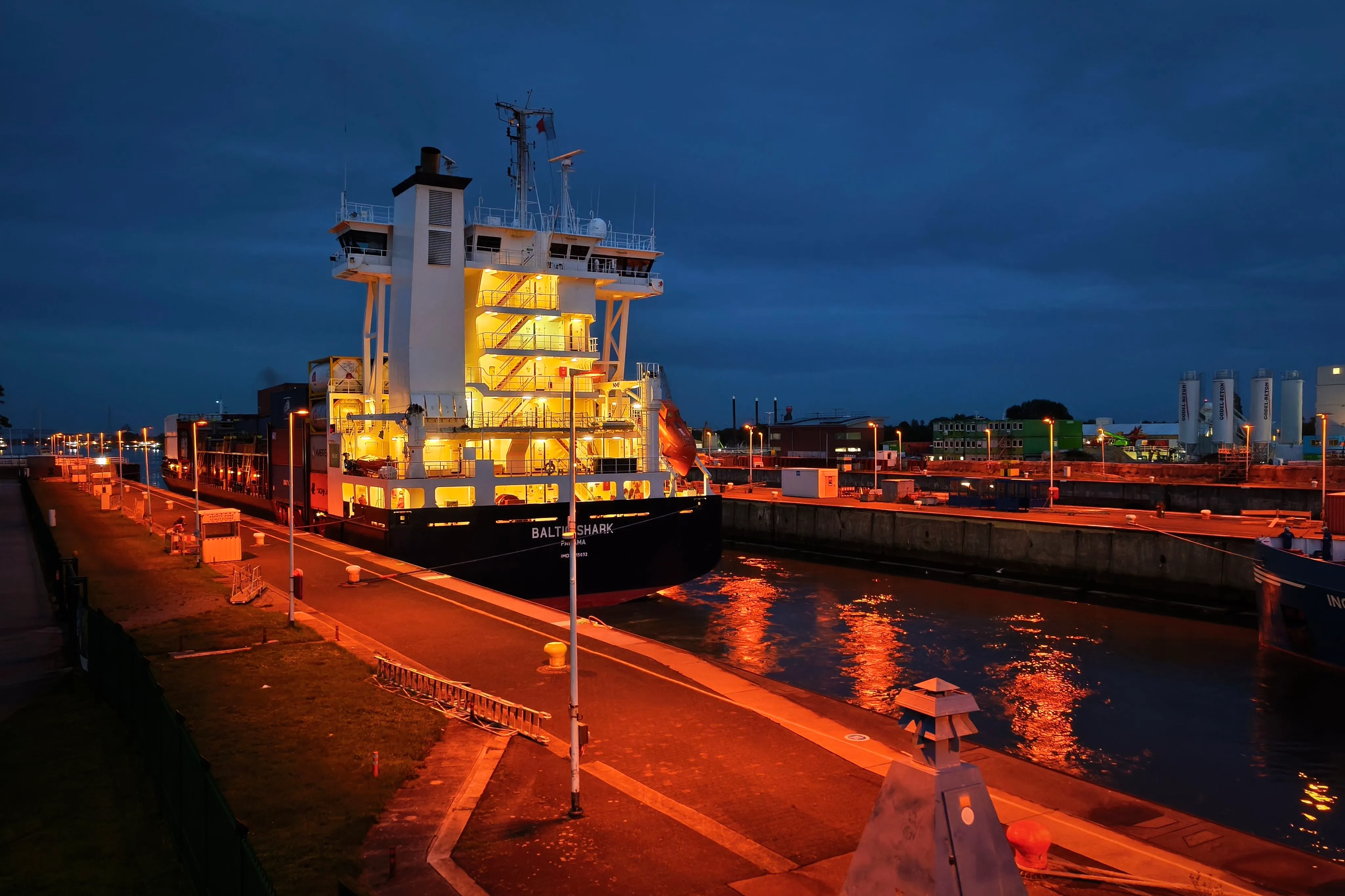 The lock to the Kiel canal in Brunsbüttel.