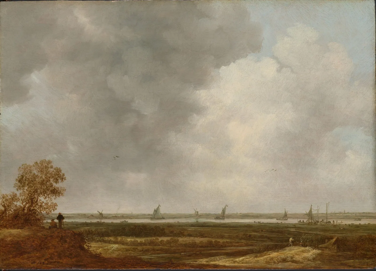 Jan van Goyen: Panoramic View of a River with Low-lying Meadows (ca. 1644), Rijksmuseum Amsterdam.